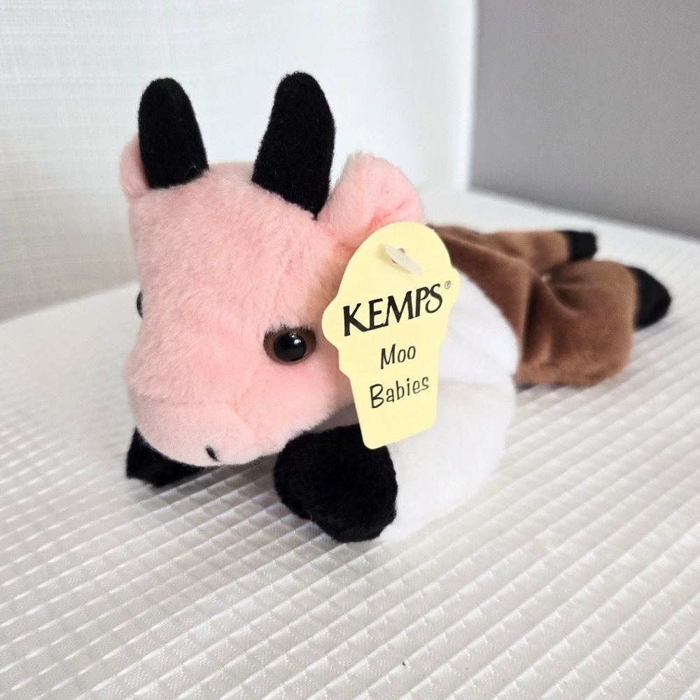 KEMPS Moo Babies Neo Ice Cream Cow   Plush Toy 1999 Farm Calf Bean Filled